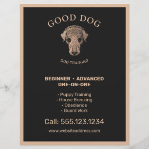 Prospectus 21,6 Cm X 24,94 Cm Flyer de formation de dresseur de chiens