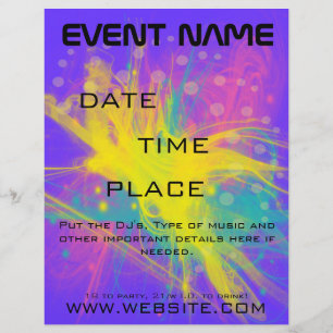 Prospectus 21,6 Cm X 24,94 Cm Flyer de l'événement Star Bust