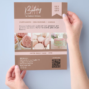 Prospectus 21,6 Cm X 24,94 Cm Flyer de logo de monogramme personnalisé pour boul