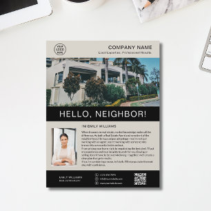 Prospectus 21,6 Cm X 24,94 Cm Flyer de marketing pour courtier immobilier agent 