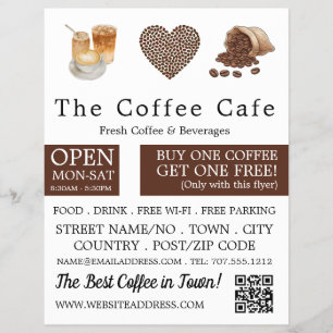 Prospectus 21,6 Cm X 24,94 Cm Flyer de salon de café neutre