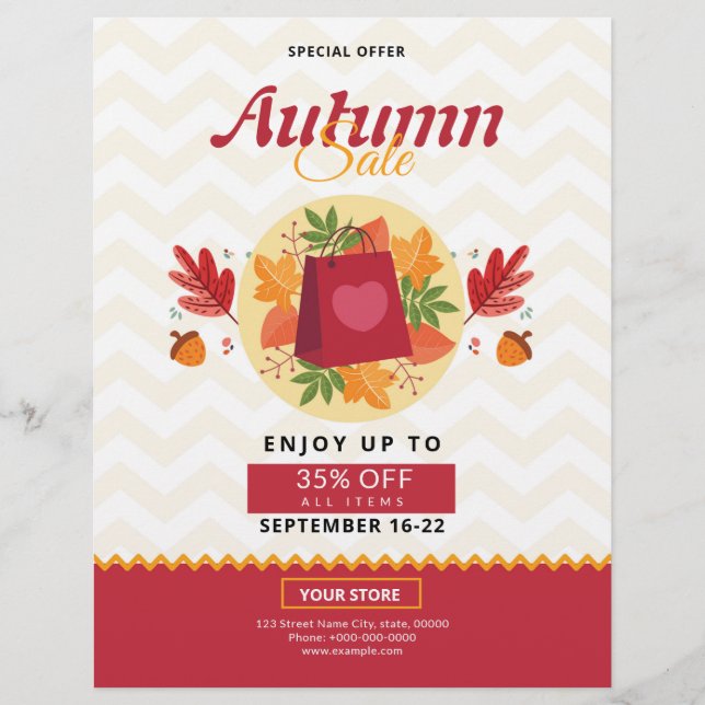 Prospectus 21,6 Cm X 24,94 Cm Flyer de vente d'été (Devant)