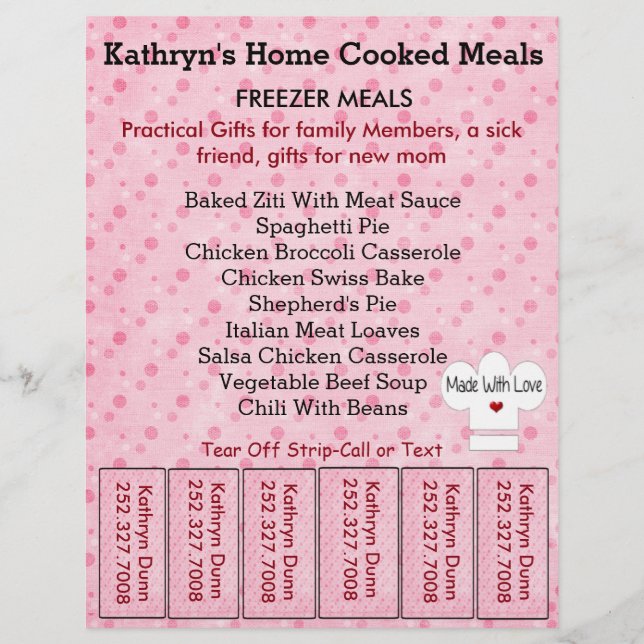 Prospectus 21,6 Cm X 24,94 Cm Flyer d'entreprise avec bandes détachables (Devant)