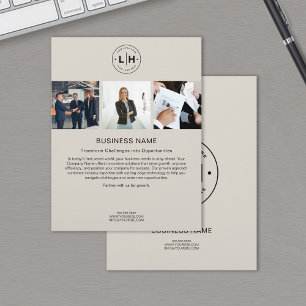 Prospectus 21,6 Cm X 24,94 Cm Flyer d'entreprise photo personnalisé avec logo mo