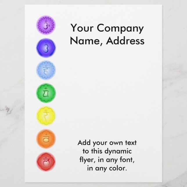 Prospectus 21,6 Cm X 24,94 Cm Flyer des 7 Chakras en ligne (Devant)