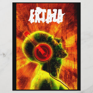 Prospectus 21,6 Cm X 24,94 Cm Flyer DJ EXTAZA