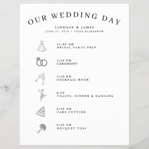 Prospectus 21,6 Cm X 24,94 Cm Flyer élégant pour fournisseur de mariage (génériq