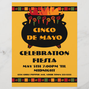 Prospectus 21,6 Cm X 24,94 Cm Flyer Fiesta chaud et épicé