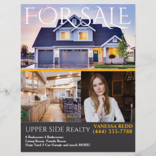 Prospectus 21,6 Cm X 24,94 Cm Flyer immobilier professionnel à vendre