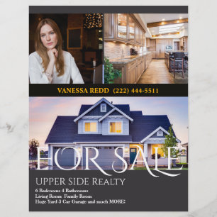 Prospectus 21,6 Cm X 24,94 Cm Flyer immobilier professionnel à vendre