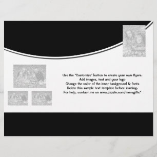 Prospectus 21,6 Cm X 24,94 Cm Flyer modèle noir blanc publicité marketing