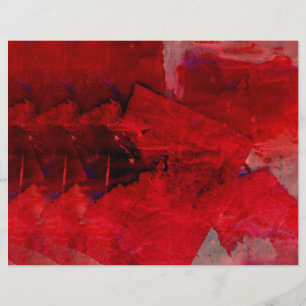 Prospectus 21,6 Cm X 24,94 Cm Flyer moderne rouge Abstrait Peinture Art