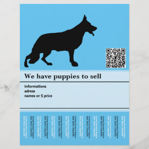 Prospectus 21,6 Cm X 24,94 Cm Flyer personnalisé Chien de Berger Minimal