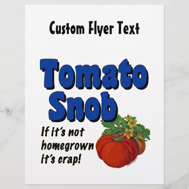 Prospectus 21,6 Cm X 24,94 Cm Flyer personnalisé Tomato Snob (Devant)