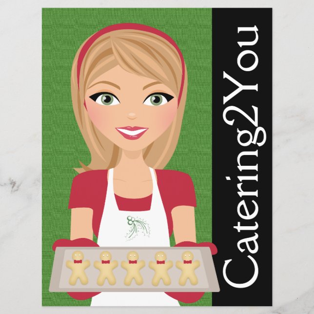 Prospectus 21,6 Cm X 24,94 Cm Flyer pour Entreprise de Traiteur - SRF (Devant)