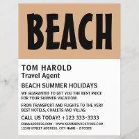 Flyer publicitaire moderne Bold, agent de voyage
