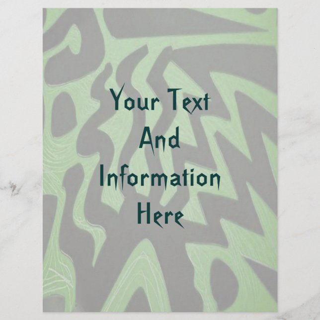 Prospectus 21,6 Cm X 24,94 Cm Flyer vert funky (Devant)