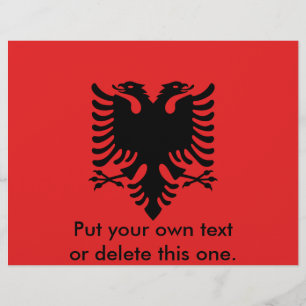Prospectus 21,6 Cm X 24,94 Cm Flyer with Flag of Albania
