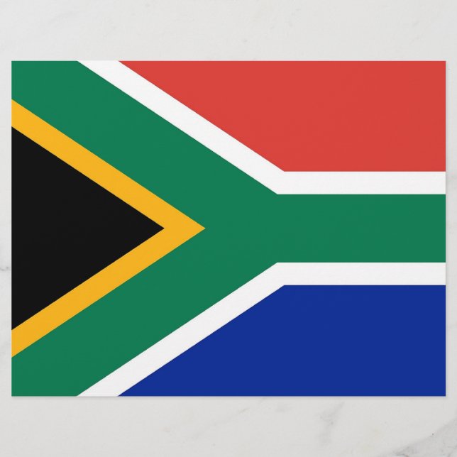Prospectus 21,6 Cm X 24,94 Cm Flyer with Flag of South Africa (Devant)
