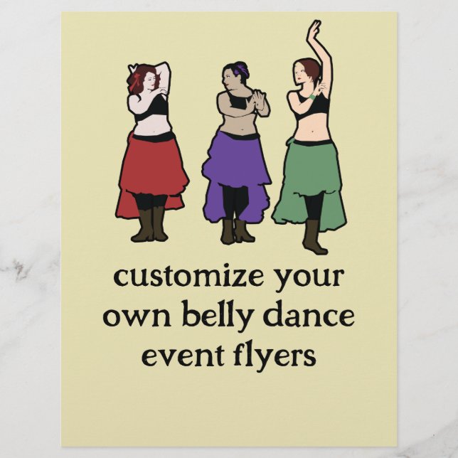 Prospectus 21,6 Cm X 24,94 Cm Flyers de danse du ventre personnalisés (Devant)