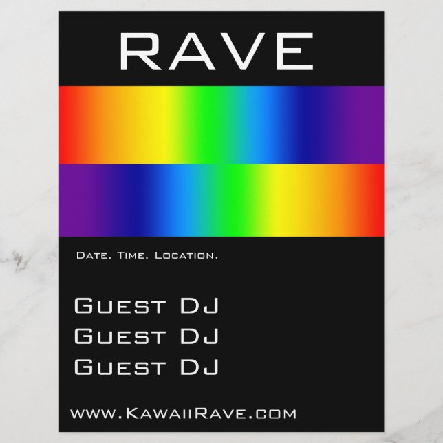 Prospectus 21,6 Cm X 24,94 Cm Flyers de rave personnalisés Rainbow Prism (Devant)