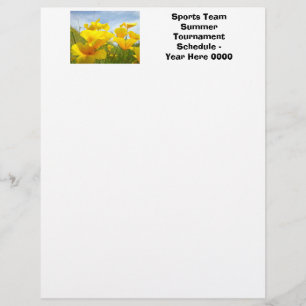 Prospectus 21,6 Cm X 24,94 Cm Flyers Équipe de Sport Personnalisée Tournoi d'Été