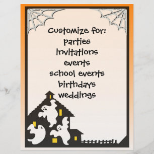 Prospectus 21,6 Cm X 24,94 Cm Flyers personnalisables Halloween fantôme amical