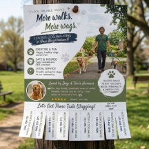 Flyers pour entreprise de promeneurs de chiens et