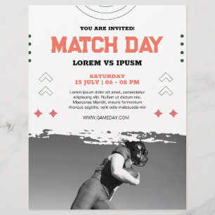 Prospectus 21,6 Cm X 24,94 Cm Football Watch Party Invitation Football Jour du j