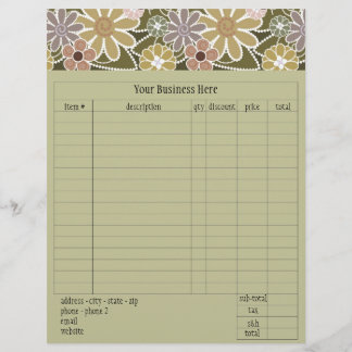 Prospectus 21,6 Cm X 24,94 Cm Formulaire de commande de fleurs amusantes