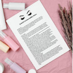 Prospectus 21,6 Cm X 24,94 Cm Formulaire de renonciation à la responsabilité pou<br><div class="desc">Les formulaires de renonciation à la responsabilité pour extensions de cils sont parfaits pour votre entreprise d'extension de cils. Ce modèle de formulaire de renonciation à la responsabilité moderne et sophistiqué présente une illustration glamour et minimaliste des cils d'une femme avec un fard à paupières rose doré, un titre et...</div>