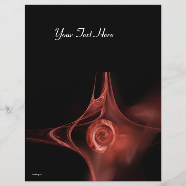 Prospectus 21,6 Cm X 24,94 Cm FRACTAL ROSE 3 molle rouge antique (Devant)