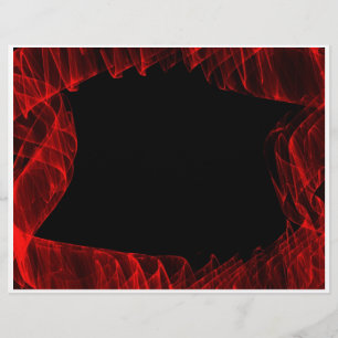 Prospectus 21,6 Cm X 24,94 Cm fractale de flamme rouge
