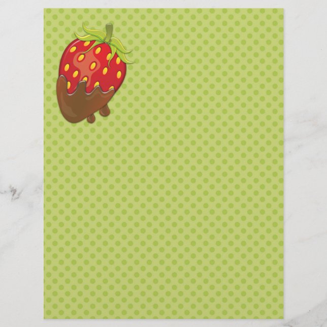 Prospectus 21,6 Cm X 24,94 Cm Fraise trempée dans le chocolat (Devant)