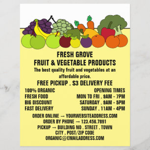 Prospectus 21,6 Cm X 24,94 Cm Fruits et légumes, Greengrocers Publicité