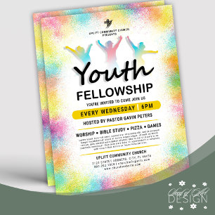 Prospectus 21,6 Cm X 24,94 Cm Fun & Colorée Youth Fellowship Church Event