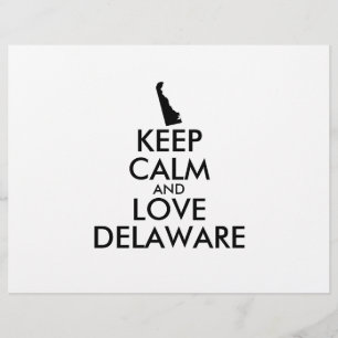Prospectus 21,6 Cm X 24,94 Cm Garde calme personnalisable et j'aime Delaware