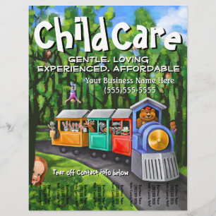 Prospectus 21,6 Cm X 24,94 Cm Garde d'enfants. Babysitting. Garderie. Feuille de