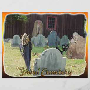 Prospectus 21,6 Cm X 24,94 Cm Ghoul Cemetery Flyer