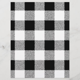Prospectus 21,6 Cm X 24,94 Cm Gingham check pattern black and white