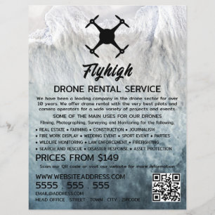 Prospectus 21,6 Cm X 24,94 Cm Glacier Drone Silhouette, société de location de d