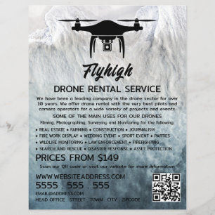 Prospectus 21,6 Cm X 24,94 Cm Glacier Drone Silhouette, société de location de d