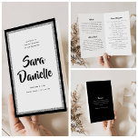Prospectus 21,6 Cm X 24,94 Cm Glittery Silver & Black Bat mitzvah Folk Programme<br><div class="desc">Vous adorerez le papier utilisé pour ce programme-il est beaucoup plus lourd que le papier copie et est parfait pour vos programmes jetables. Utilisez le modèle pour remplir vos informations. L'outil de conception peut être utilisé pour modifier la police (taille, style, couleur), ajouter des lignes de texte ou modifier la...</div>