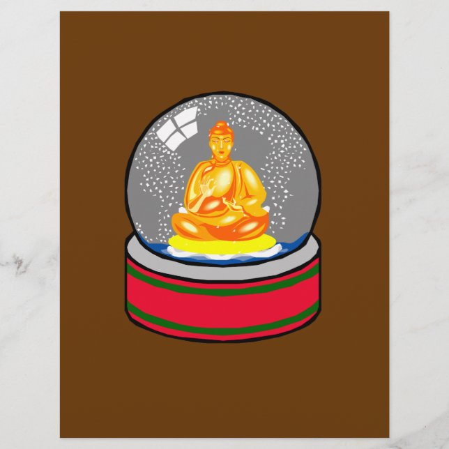 Prospectus 21,6 Cm X 24,94 Cm Globe De Neige Bouddha (Devant)
