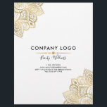Prospectus 21,6 Cm X 24,94 Cm Gold Tribal Ornate Paisley Mandala<br><div class="desc">Elégant tons or tribal ornate paisley mandala dentelle personnalisable modèle flyer.</div>