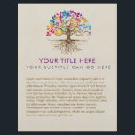 Prospectus 21,6 Cm X 24,94 Cm Golden Tree of life - Yggdrasil - Colorful Leaves<br><div class="desc">Golden Tree of life - Yggdrasil - Colorful Leaves</div>