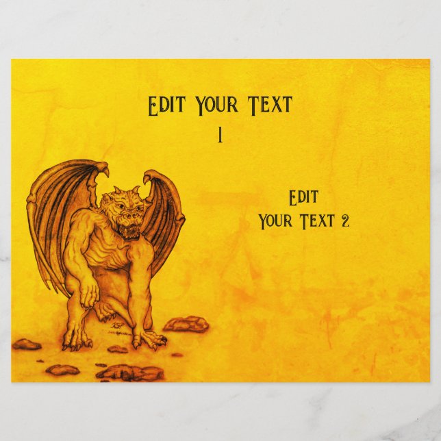 Prospectus 21,6 Cm X 24,94 Cm Golem Gargoyle (Devant)