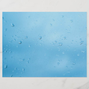 Prospectus 21,6 Cm X 24,94 Cm Gouttes de pluie sur la vitre de la fenêtre