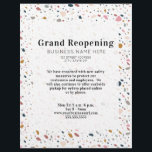 Prospectus 21,6 Cm X 24,94 Cm Grand reopening generic Business Terrazzo<br><div class="desc">Modern feminine terrazzo pattern with black text.</div>