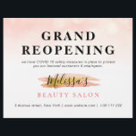 Prospectus 21,6 Cm X 24,94 Cm GRAND RÉOUVERTURE| salon de beauté doré à la mode<br><div class="desc">joli design en rose blanc et or avec texte tendance,  Le texte peut être personnalisé.</div>